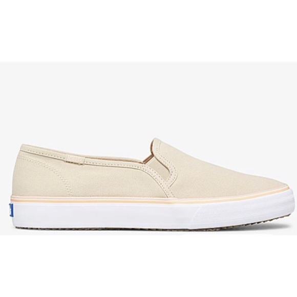 Keds Shoes Nib Keds Beige Double Decker Canvas Washable Slip On